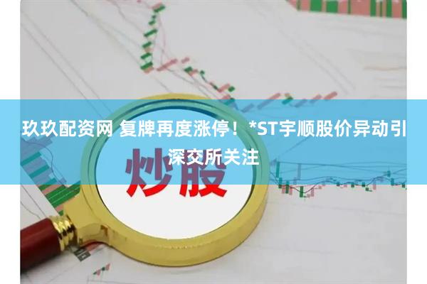 玖玖配资网 复牌再度涨停！*ST宇顺股价异动引深交所关注