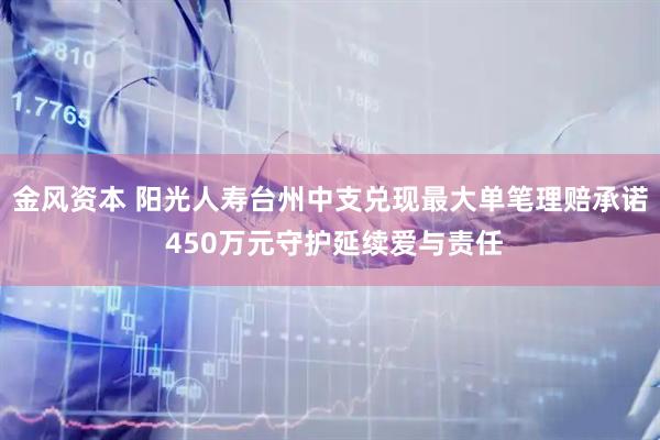 金风资本 阳光人寿台州中支兑现最大单笔理赔承诺 450万元守护延续爱与责任