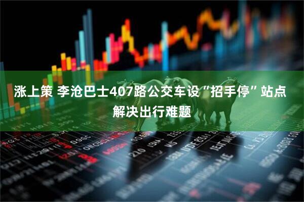 涨上策 李沧巴士407路公交车设“招手停”站点 解决出行难题